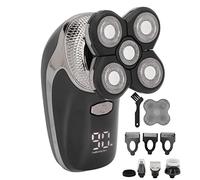 Afeitadora Multifuncional, Kit de Aseo 5 en 1 Maquinilla de Afeitar Eléctrica Uso en Seco Húmedo Cepillo de Limpieza Facial Recargable para Hombres para Peluquería
