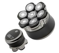 Afeitadora para Cabeza Calva electrica para Hombres Carehabi, IPX6 Resistente al Agua, Recargable, Tipo-C, Cabezal Flotante Magnético 7D, Fácil de Limpiar, Hasta 120 Minutos de Autonomía