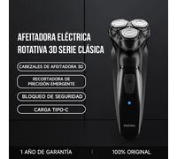 Afeitadora Rotativa Eléctrica ENCHEN Blackstone-C para Hombres con Cuchillas Flotantes 3D, Lavable, Recargable por USB Tipo-C Blackstone