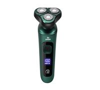 Afeitadora rotativa multifuncional 4 en 1 para hombres, afeitadora recargable, impermeable, digital, húmeda y seca para hombres