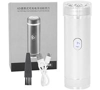 Afeitadora y recortadora eléctrica, afeitadora facial húmeda seca recargable portátil para marido y papá para afeitarse la cara para hombres para viajes(Silver, Pisa Leaning Tower Type)