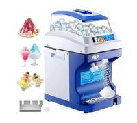 Afeitadora y trituradora de hielo eléctrica de grado comercial, máquina de cono de nieve de 250 W con finura ajustable, alta capacidad de 200 kg/h para hielo afeitado, granizados, cócteles