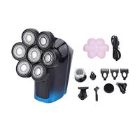 Afeitadoras de Cabeza para Hombres, Maquinilla de Afeitar Eléctrica para Hombres Afeitadoras Eléctricas para Hombres IPX7 Impermeable Wet Dry Rotary Shaver Kit de Aseo con Cortadoras de Barba Recortad