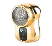 Afeitadoras eléctricas de viaje, Afeitadoras de bolsillo Mini-Shave, Máquinas de afeitar de tamaño de viaje de bolsillo recargables por USB, uso de un botón con pantalla de alimentación LED Angxiong