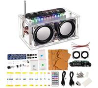 Afenau Kit Electronica, Kit de Electronica para Montar con Radio FM, Kit de Altavoz Bluetooth DIY con Led, Kit de Soldadura Electrónica DIY para Educación Escolar y Regalos de Cumpleaños