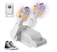 Afenau Secador de Zapatos Eléctrico, Secador de Botas con Temporizador, Luz Violeta, Secador Zapatos Secador de Botas, Secador de Zapatos para Zapatos Guantes Gorros Calcetines Botas de Esquí(Blanco)