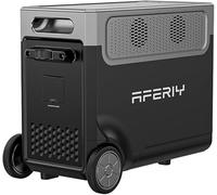 AFERIY Batería extendida P310, central eléctrica portátil compatible con carga solar y de red eléctrica, salidas USB-A y tipo C, potencia máxima 4000 W, con ruedas y asa telescópica