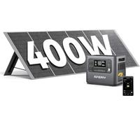 AFERIY Generador Eléctrico Portátil 2400W con 400W Panel Solar, Batería Nomade LiFePO4 De Emergencia 2048Wh, Carga Rápida En 1,5H, 220-240V, SAI, Generador Solar Para Acampada/Hogar/Oficina
