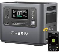 AFERIY Generador Eléctrico Portátil De 2400 W, Batería De Emergencia LiFePO4 De 2048 Wh, Con Aplicación, Carga Rápida En 1,5 H Enchufe Ue De 220-240 V, SAI, Generador Solar Para Acampada/Hogar/Oficina