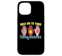 Aférrate a tu singularidad Autismo Awanress Apoyo autista Carcasa para iPhone 15