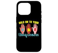 Aférrate a tu singularidad Autismo Awanress Apoyo autista Carcasa para iPhone 16 Pro