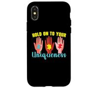 Aférrate a tu singularidad Autismo Awanress Apoyo autista Carcasa para iPhone X/XS