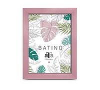 aFFa frames, Batino, Marco de fotos de madera, Ligero, Rectángulo, con frontal de cristal acrílico, Soporte HDF, Rosa, 10 x 15 cm