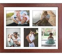 aFFa frames Chalet Marcos de Fotos de Madera Plexiglás Diferentes Tamaños Collage Cuadros Individuales Decoración del Hogar Marcos de Fotos Elegantes y Modernos 40x50 cm Hasta 5 Cuadros Marrón