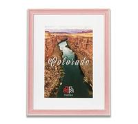 aFFa frames, Colorado, Marco de plástico, Ligero, Seguro, Rectángulo, Con frente de cristal acrílico, Soporte HDF, Rosa, 30 x 40 cm
