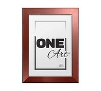 aFFa frames, Hekla, marco de fotos de MDF, fácil de limpiar, rectángulo, con frente de cristal acrílico, Oro Rosa, 15 x 20 cm