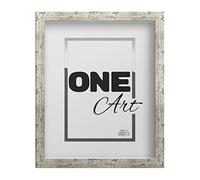 aFFa frames, Hekla, marco de fotos de MDF, fácil de limpiar, rectángulo, con frente de cristal acrílico, pino blanqueado, 50 x 70 cm