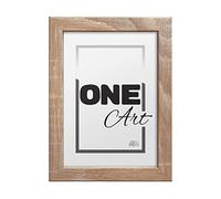 aFFa frames, Hekla, marco de fotos de MDF, fácil de limpiar, Rectángulo, con frente de cristal acrílico, roble claro, A4, 21x29,7 cm