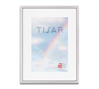 aFFa frames, Tisar, Marco de fotos de madera, Claro, Rectángulo, Con frente de vidrio acrílico, Plata (02),29,7x42 cm