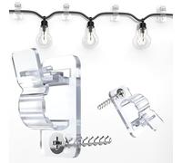 AFFAVON 60 unidades de clips de luz para exteriores, resistentes a la intemperie y pinzas para colgar luces mágicas para festivales, terrazas y vallas