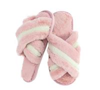 AffeGifts Zapatillas Peludas Mujer, Banda Cruzada Suave Peluda Zapatillas Mujer Casa Anti-Deslizamiento Piel Falsa Deslizamiento Cálido Casa de Peluche Pantuflas Al Aire Libre(UE 38-40)
