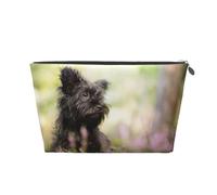 Affenpinscher Césped Perros Negros Monkey Terrier, Bolsa de artículos de tocador Bolsa de Maquillaje Bolsa de cosméticos Bolsa de artículos de tocador de Viaje portátil