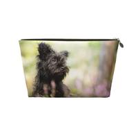 Affenpinscher Césped Perros Negros Monkey Terrier, Bolsa de Maquillaje Bolsa de cosméticos Bolsa de artículos de tocador de Viaje portátil Bolsa de artículos de tocador