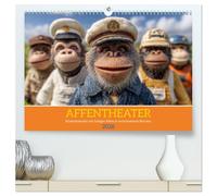 Affentheater - Kinderkalender mit lustigen Affen in verschiedenen Berufen (hochwertiger Premium Wandkalender 2026 DIN A2 quer), Kunstdruck in ... in Berufen begleiten Kinder durch das Jahr