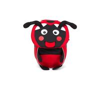 Affenzahn Amigo pequeño mochila infantil sostenible 1-3 años guardería ergonómica con tirador, reflectante y etiqueta con nombre Mariquita - Rojo