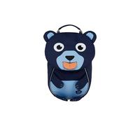 Affenzahn Amigo pequeño mochila infantil sostenible 1-3 años guardería ergonómica con tirador, reflectante y etiqueta con nombre Oso - Azul