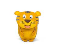 Affenzahn Amigo pequeño mochila infantil sostenible 1-3 años guardería ergonómica con tirador, reflectante y etiqueta con nombre Tigre - Amarillo