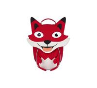 Affenzahn Amigo pequeño mochila infantil sostenible 1-3 años guardería ergonómica con tirador, reflectante y etiqueta con nombre Zorro - Rojo