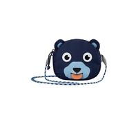 Affenzahn Riñonera para niños en la guardería, Oso - Azul Oscuro, 12 x 10 x 3 cm, Bolsillo en el pecho