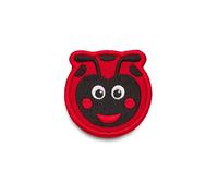 Affenzahn, VE3-Insignias de Velcro Unisex niños, Mariquita-Negro, 7,8cm