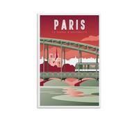 AFFICHE PARIS Le Pont D'Austerlitz Pósteres Vitger Póster de Viaje Lienzo Arte de París Decoración de la Casa Dormitorio Oficina Pósteres Impresiones Arte de Pared Paitings Rústico Decoración del
