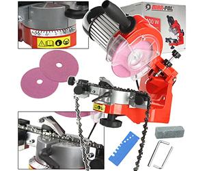 Affilacatene Para motosierra eléctrica 400 W universal afilador de cadena profesional | 2 discos incluidos | Muela afiladora 3000 rpm