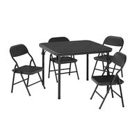 AffinityFurn Mesa infantil plegable con 4 sillas, conjunto de mesa y silla infantil para jardín de niños, mesa de actividades para comedor, guardería, aula, negro