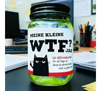 Affirmation Jar, 60 Humorous Inspirational & Gratitude Messages, Desktop with Motivational Cards, Fun Gift for Adults Students Friends, Home Dorm Office Bookshelf Daily Positivity and Encouragement