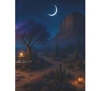 Affirmation Journal - Crescent Night Garden: A gentle space to reflect, renew, and nurture your inner growth.