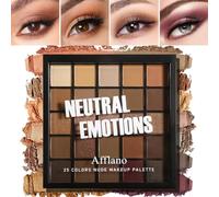 Afflano Paleta de Sombras de Ojos Nude Neutra, Base de Taupe Cálido Paleta de Sombras de Ojos Maquillaje de Ojos Mates y Brillantes, Paleta de Sombras Natural para Ojos Marrones y Castaños