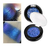 Afflano Sombra de ojos azul purpurina multicroma, brillo metálico, camaleón, holográfica cromada, pigmentada para ojos azules maquillaje