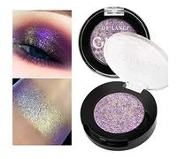 Afflano Sombra de ojos de color morado y dorado, cromada multicromada, pigmento holográfico, purpurina, camaleón brillante, cambio de color, iluminador