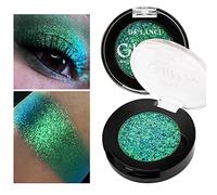 Afflano Sombra De Ojos Verde Brillante, Pigmentada Sombra Multicroma Para Ojos Verdes, Cromo Holográfico Maquillaje
