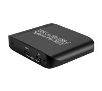 Afforstyle Divisor USB C A HD + USB C 4K 60 Hz, Compatible con Tipo C A, Convertidor de 2 Entradas y 2 Salidas para Dos Monitores MST/PD