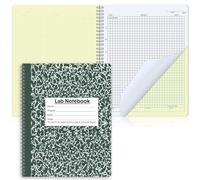 Affrolling 1 cuaderno de laboratorio autocopiado de carbono de 8.5 x 11 pulgadas, 25 juegos de páginas, 50 páginas, cuaderno de computación de ingeniería, química, cuadrícula científica