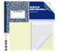 Affrolling 1 cuaderno de laboratorio autocopiado de carbono de 8.5 x 11 pulgadas, 50 juegos de páginas, 100 páginas, cuaderno de computación de ingeniería de laboratorio, cuaderno de computación