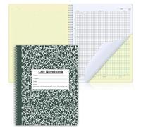 Affrolling 1 cuaderno de laboratorio autocopiado de carbono de 8.5 x 11 pulgadas, 50 juegos de páginas, 100 páginas, cuaderno de computación de ingeniería de laboratorio, cuadrícula científica