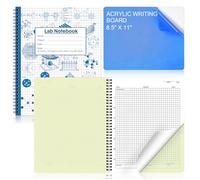 Affrolling 1 cuaderno de laboratorio autocopiado de carbono de 8.5 x 11 pulgadas, cuaderno de computación química de ingeniería de laboratorio, cuadrícula científica, 50 juegos de páginas, 103 páginas