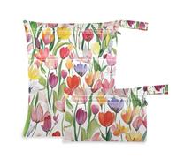 Afganistán Flower Beauty Flower Pro1 - Bolsas húmedas y secas para traje de baño con asas para yoga