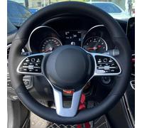 AFGBCPMB Funda de Volante Coche Cosida a Mano para Land Rover Freelander 1997-2002 2003 2004 2005 2006,Cubre Volante Coche Microfibra Cuero